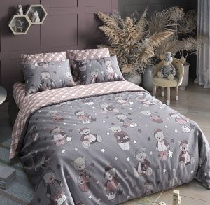 КПБ Поплин Тинейджер "Luxor" диз. № Мишки роз. 7645