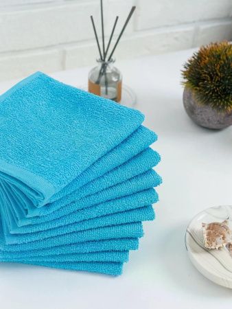 Салфетка махровая, г/к, 30х30, арт. ВТ 30-30Г, 380 гр/м2, цвет: 720-бирюза
