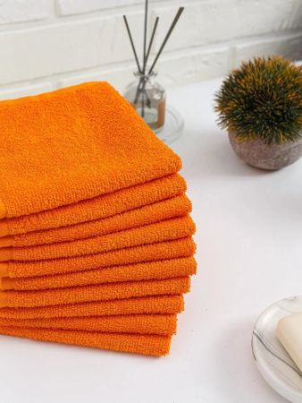 Салфетка махровая, г/к, 30х30, арт. ВТ 30-30Г, 380 гр/м2, цвет: 207-апельсиновый
