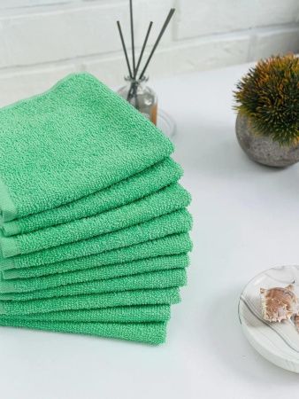 Салфетка махровая, г/к, 30х30, арт. ВТ 30-30Г, 380 гр/м2, цвет: 601-салатовый