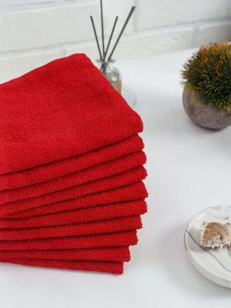 Салфетка махровая, г/к, 30х30, арт. ВТ 30-30Г, 380 гр/м2, цвет: 109-красный